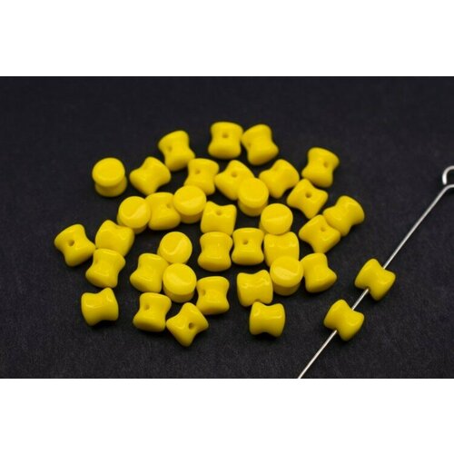 Бусины Pellet beads 6х4мм, отверстие 0,5мм, цвет 83120 желтый непрозрачный, 732-022, 10г (около 60шт) бусины pellet beads 6х4мм отверстие 0 5мм цвет 23980 29583 jet sliperit full etched 732 004 10г около 60шт