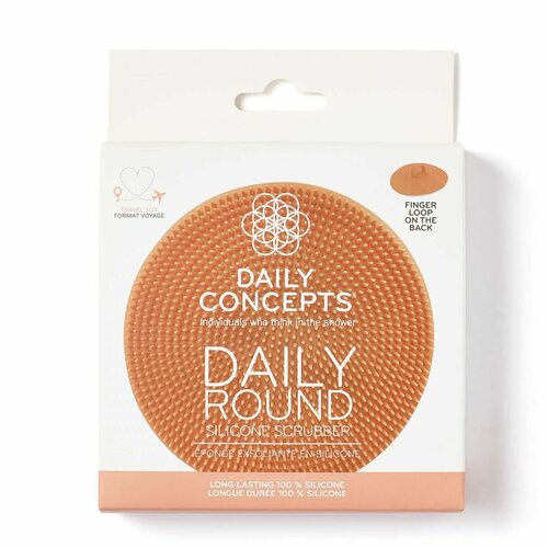 Daily concepts Силиконовый скруббер , Мочалка для душа daily round