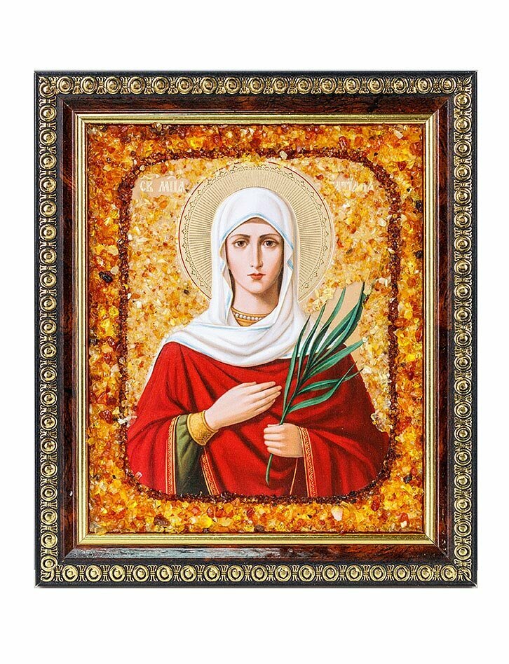 Янтарная икона «Святая великомученица Татьяна»
