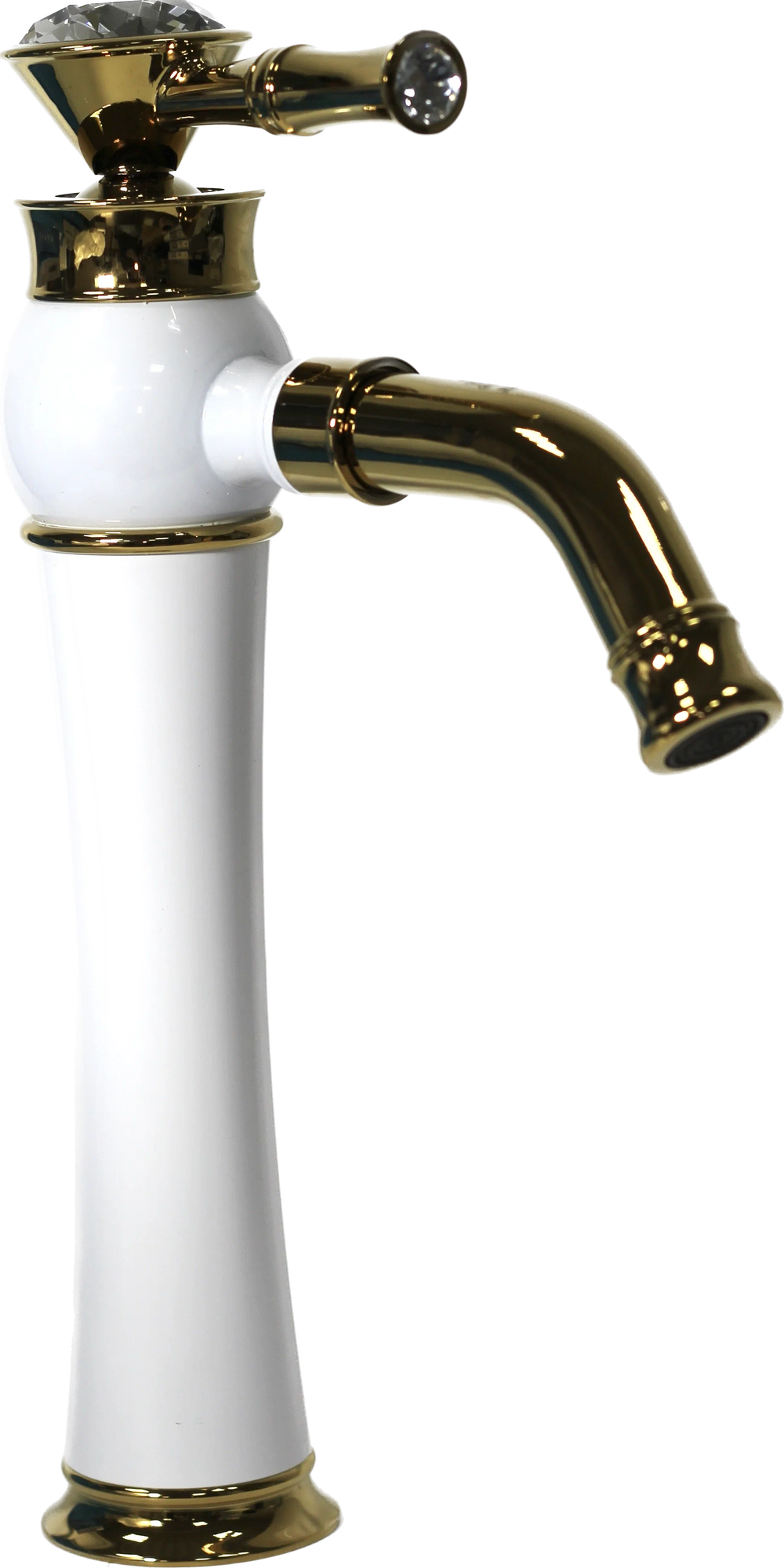 фото Смеситель для умывальника люкс Premium HUD/ Кристаллы QUAD & Латунь/ Смеситель для ванной комнаты