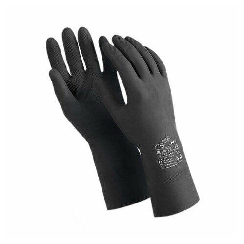Перчатки защитные латекс, черный Manipula КЩС-1 (L-U-03/CG-942) р.10 перчатки облегченные mod 1 черный р р l stich profi россия