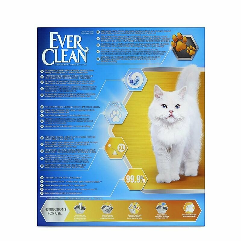 Наполнитель комкующийся Ever Clean Less Trail для длинношерстных кошек, 10кг - фото №10