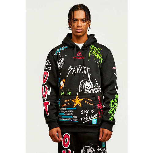 фото Худи reason, размер l, мультиколор, черный