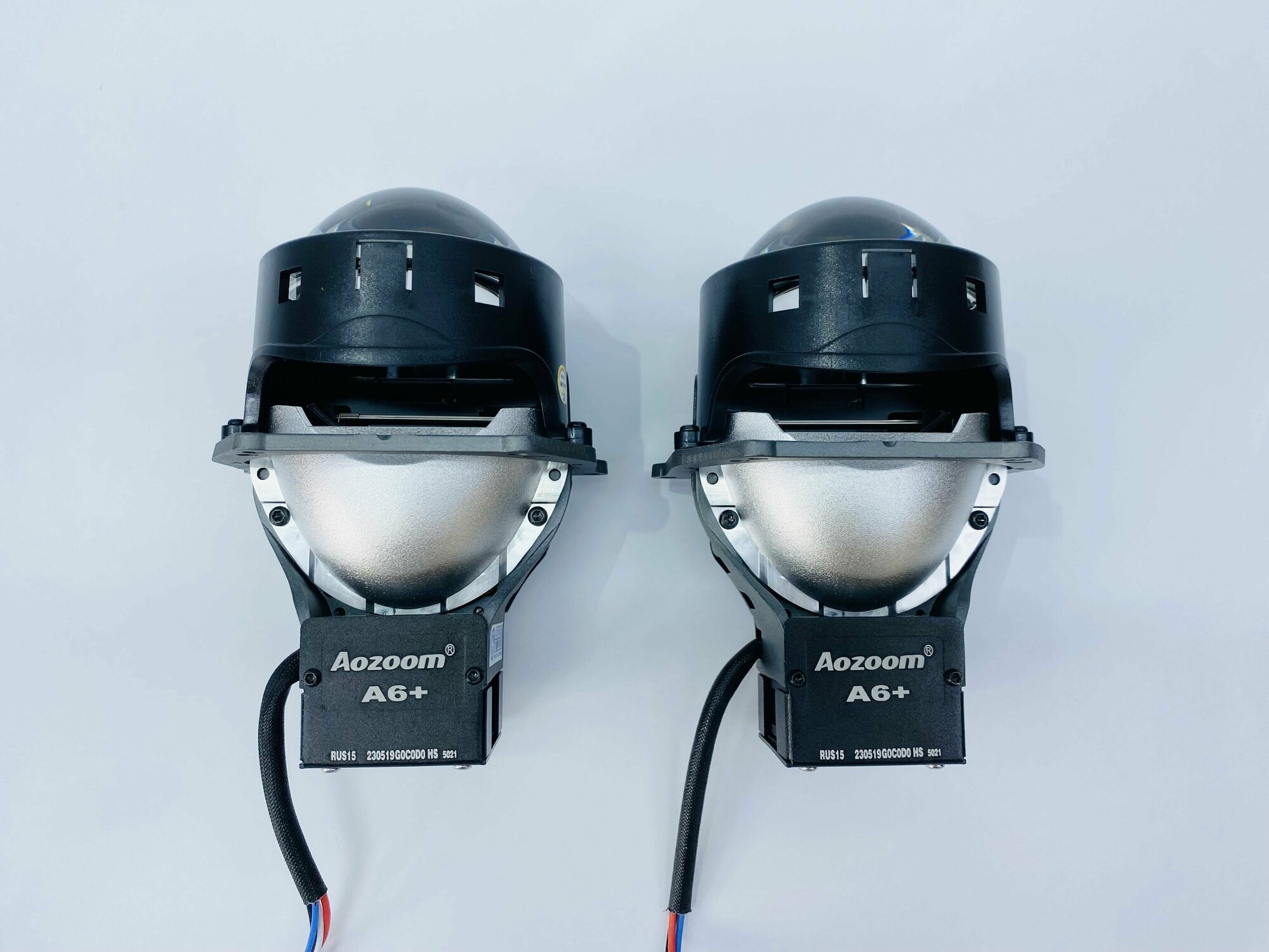 Светодиодные би лед модули ближнего/дальнего света Bi LED Aozoom A6+ Orion New 2023, 5500K, 12V, 3.0", комплект, 2 линзы — фото 7