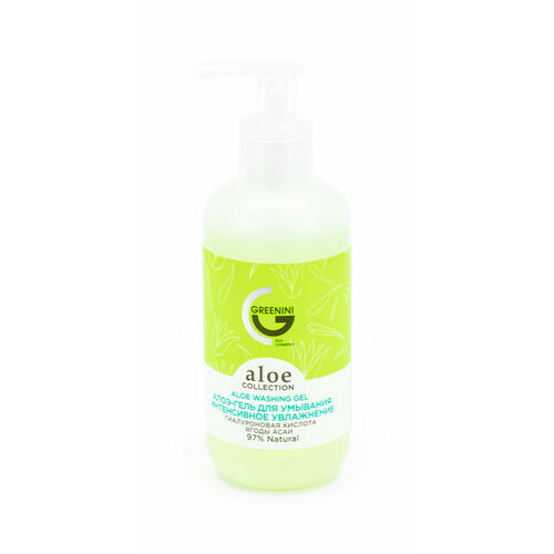 фото Алоэ-гель для умывания greenini aloe collection aloe washing gel интенсивное увлажнение 200 мл