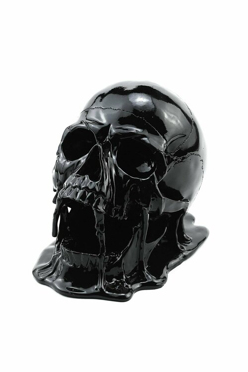 Интерьерное декоративное настольное украшение из стеклопластика статуэтка/фигурка череп Расплавленный
