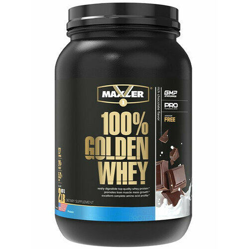 Комплексный протеин MAXLER (USA) 100% Golden Whey 910 г, Насыщенный шоколад maxler сывороточный протеин 100% golden whey насыщенный шоколад usa