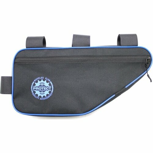 Сумка велосипедная Protect Sport Protect под раму, 41х20х5 см, черный/синий сумка велосипедная protect sport protect под раму 26х14х5см черный синий