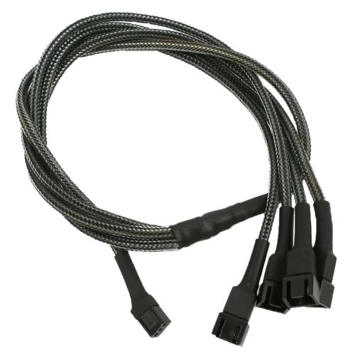 Разветвитель 3-pin - 4x 3-pin, Nanoxia Carbon (NX34A60C)