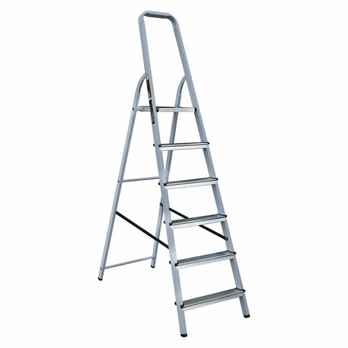 Стремянка стальная 6 ступеней 70 мм 126 м Hesler 8666₽