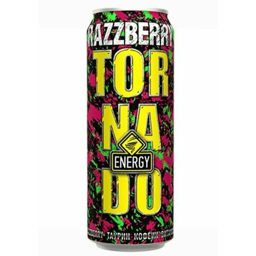 Энергетический напиток TORNADO ENERGY RAZZBERRY 0.45 л 6 банок