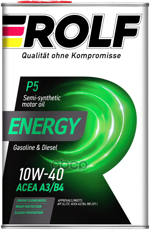 ROLF Rolf Energy Sae 10W-40 Api Sl/Cf 4*4Л Масло Моторное Полусинтетичес