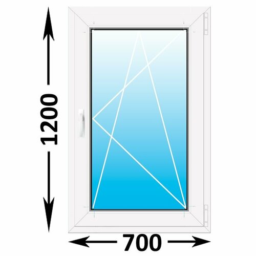 Пластиковое окно Melke одностворчатое 700x1200 (ширина Х высота) (700Х1200)