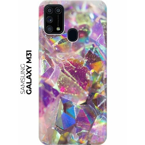 RE: PA Накладка Transparent для Samsung Galaxy M31 с принтом Розовые кристаллы re pa накладка transparent для samsung galaxy a71 с принтом розовые кристаллы