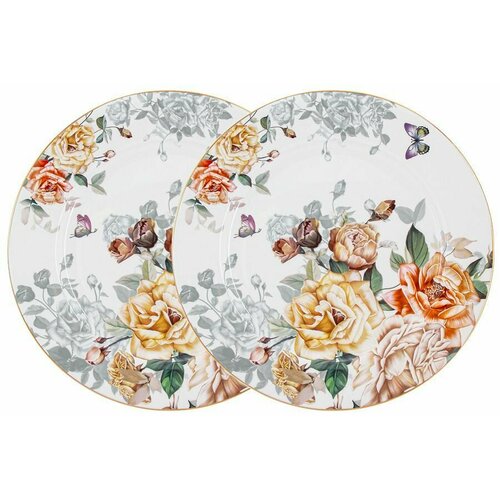 Набор из 2-х обеденных тарелок Розамунда (белый) Диаметр: 26,5 см Primavera