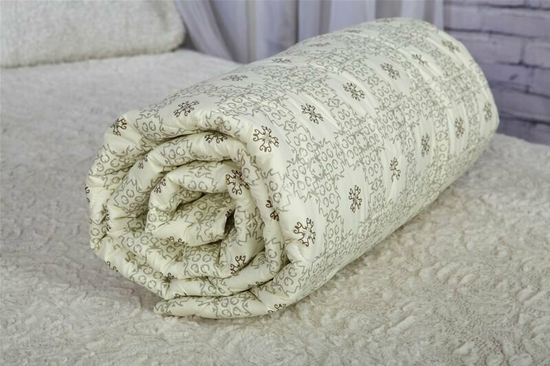Одеяло из эвкалиптового волокна 1,5 спальное - ЭК - Всесезонное 300 гр. (Тик - 100% Хлопок)