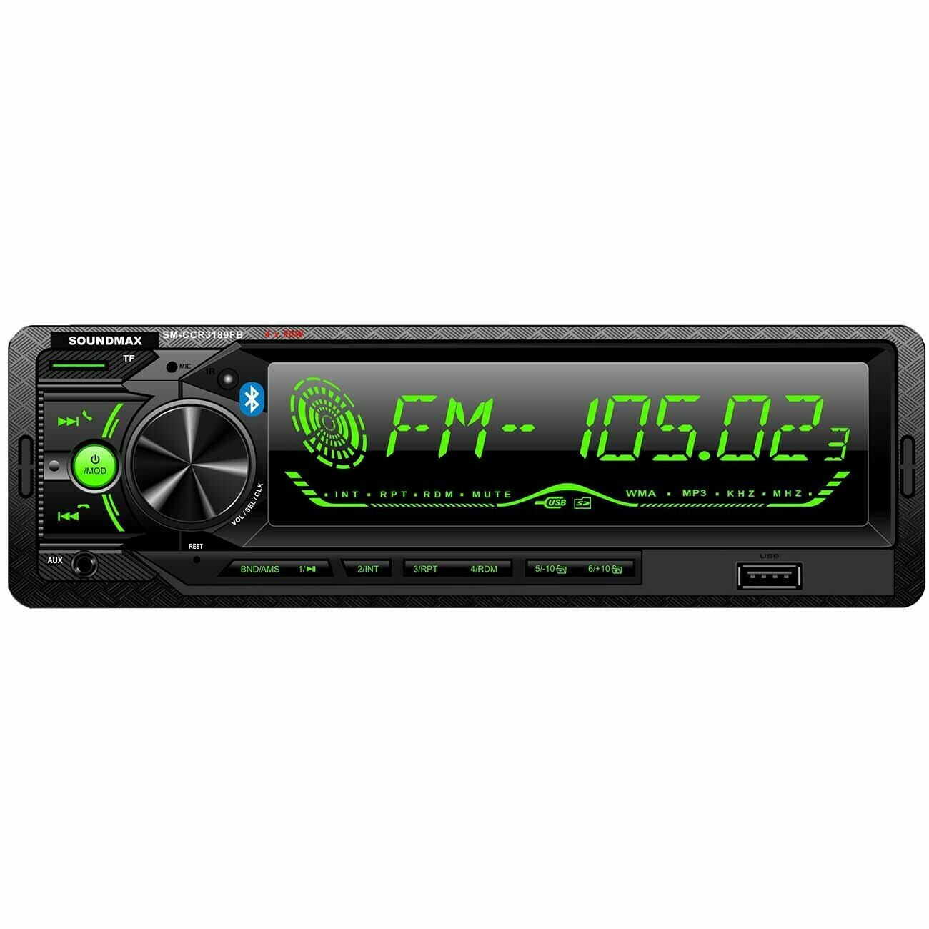 Автомагнитола SoundMAX SM-CCR3189FB черный