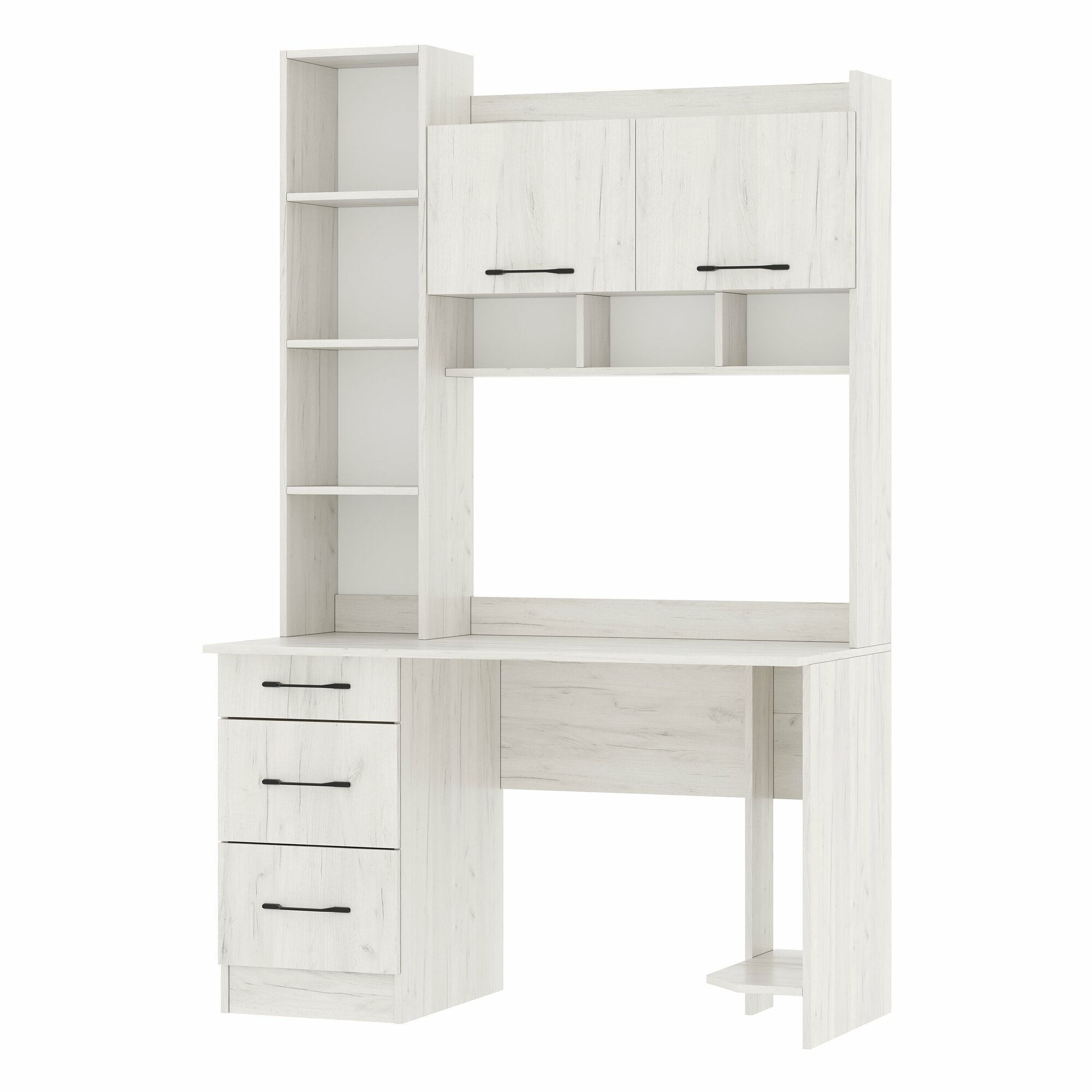 фото Стол компьютерный ПКС-5, дуб сонома/белый глянец