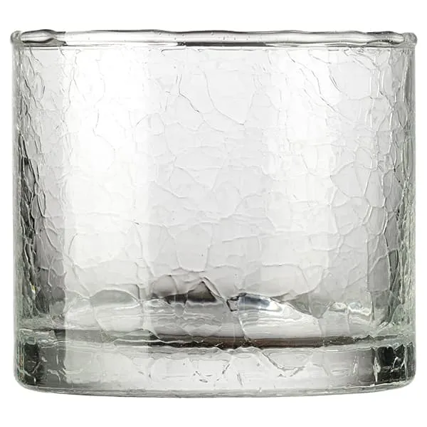 Набор бокалов для виски с текстурой битого стекла , трещин 2шт , стекло 400мл D=9, H=8см прозрачное.