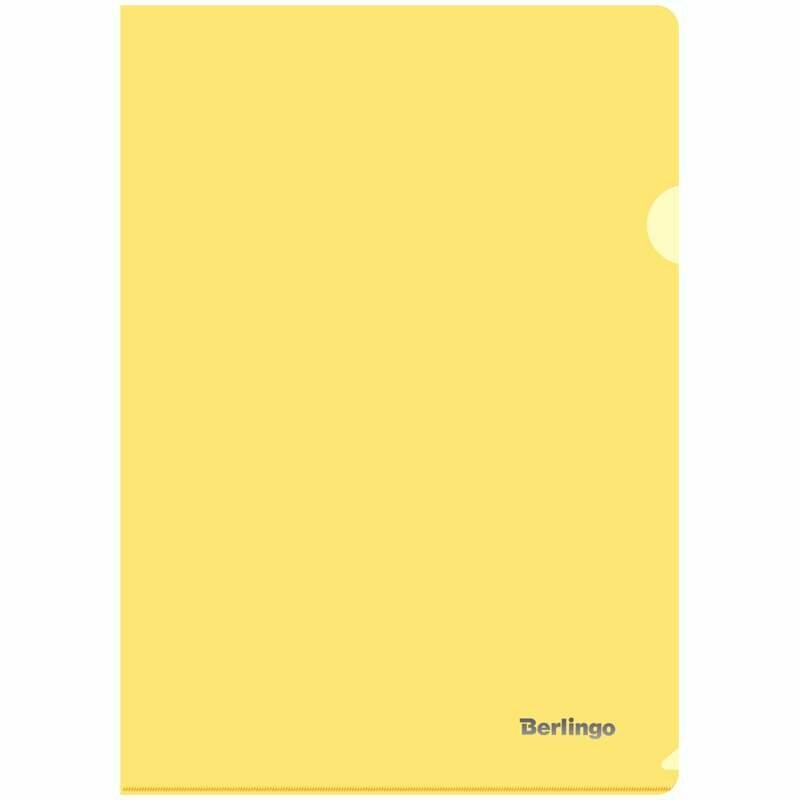 Berlingo Папка-уголок А4, 180 мкм, прозрачная желтая