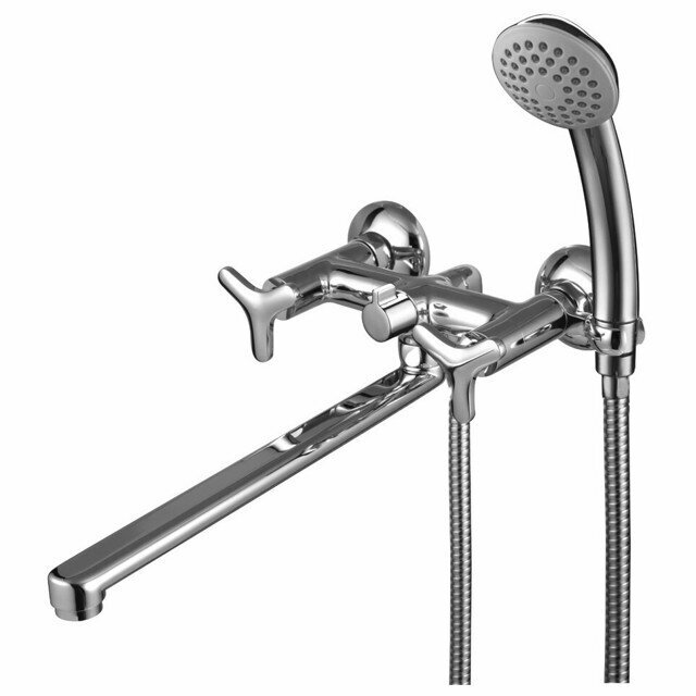 фото Смеситель для ванны LEMARK Плюс Спирит длинный излив хром