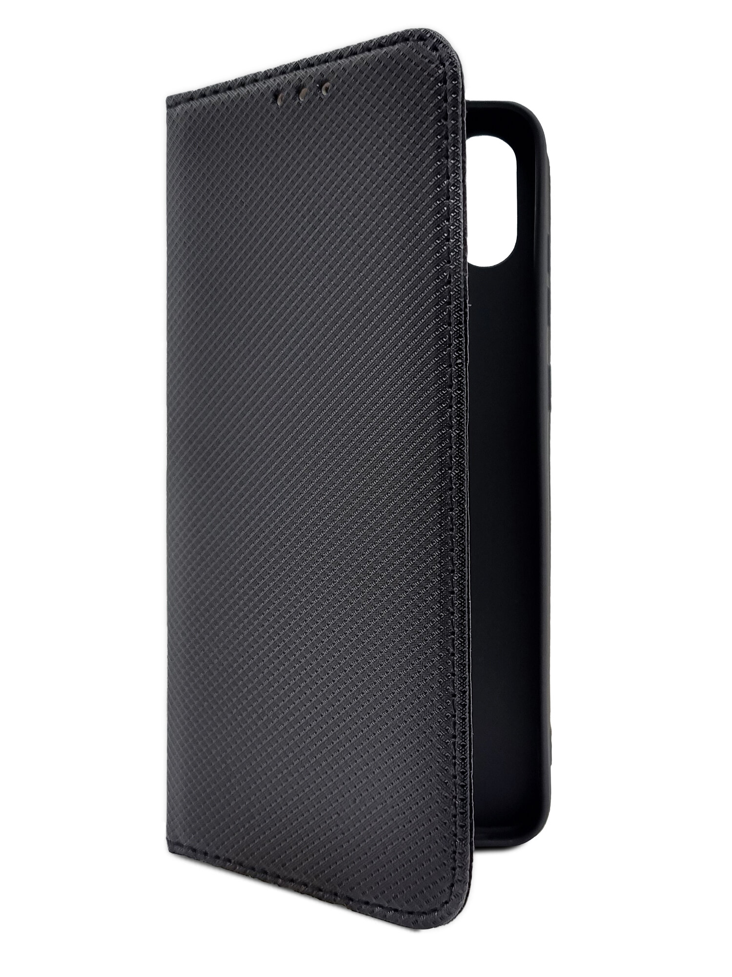 Чехол на Samsung Galaxy A05 (Самсунг Галакси А05) черный книжка экокожа с функцией подставки отделением для карт и магнитами Book case плетенка Brozo