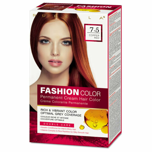 rubella fashion color краска для волос тон 7 5 copper red 50мл RUBELLA Fashion Color Краска для волос тон 7.5 Copper Red 50мл