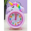 Часы настольные с будильником Cute unicorn pink - изображение
