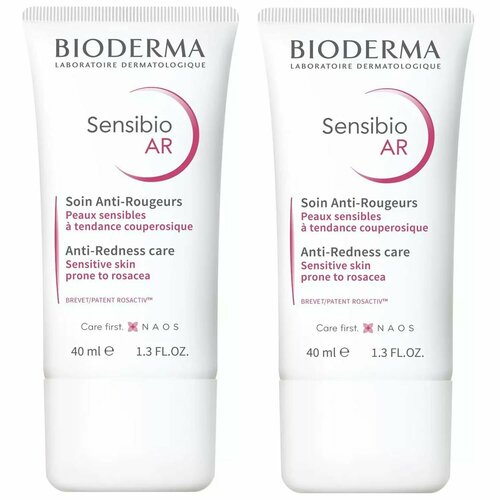 Bioderma Крем Sensibio AR, 2 х 40 мл bioderma набор для ежедневного ухода за чувствительной кожей крем 40 мл мицеллярная вода 500 мл bioderma sensibio