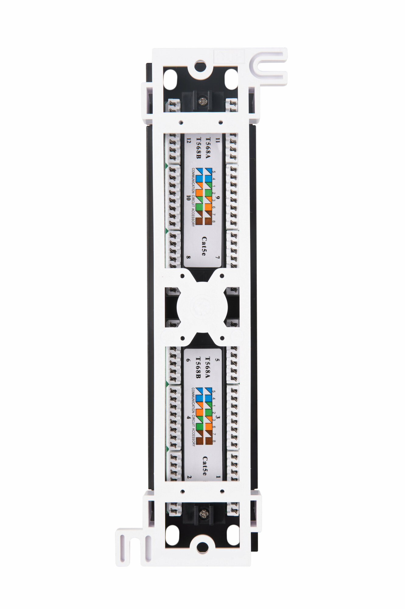 Патч-панель настенная, 12 портов RJ-45, категория 5е, с подставкой