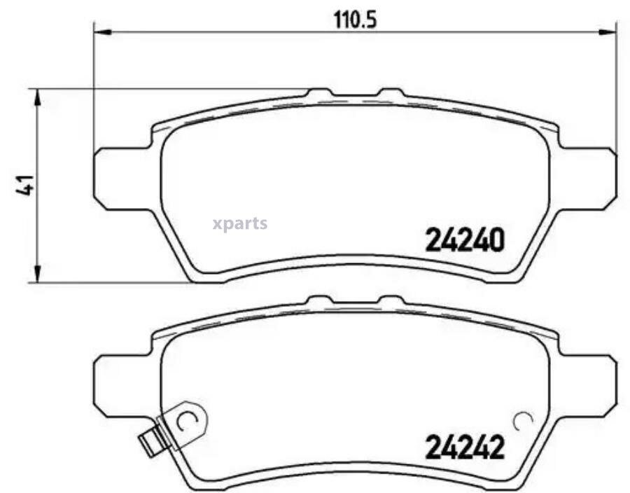 Тормозные колодки BREMBO , дисковые, задние - фото №18
