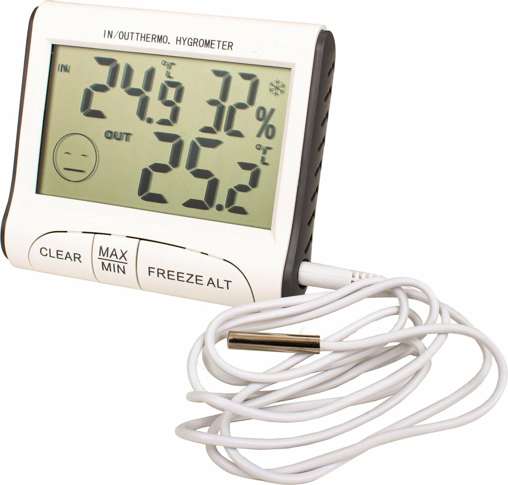 Термометр гигрометр электронный GARDEN SHOW LCD дисплей 43х83х12 мм