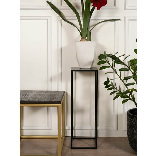 Подставка для цветов иктин 60 см напольная металлическая чёрная