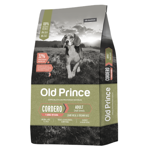 Old Prince сухой корм для взрослых собак мелких пород ягненок и бурый рис