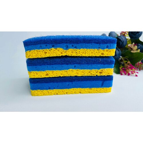 Супер губки для мытья посуды (набор из 3 штук)