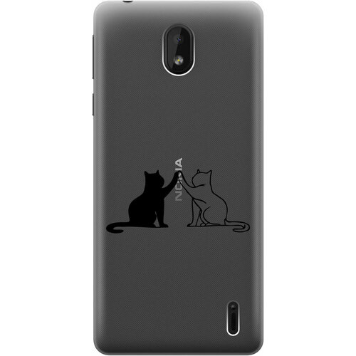 Силиконовый чехол на Nokia 1 Plus, Нокиа 1 Плюс с 3D принтом Cats прозрачный силиконовый чехол на nokia 1 plus нокиа 1 плюс с 3d принтом avo karate прозрачный