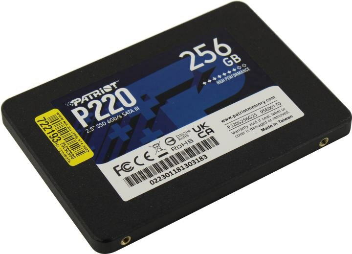 Накопитель SSD 2.5" Patriot 256GB P220 (P220S256G25) Patriot Memory - фото №7