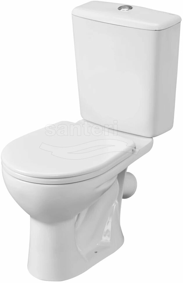 Унитаз-компакт Santeri Orion 1. P400.8. S00.00B. F (4607143310865) косой выпуск с сиденьем белый