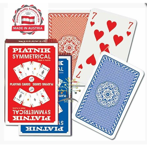 1331 Игральные карты Симметрия 55 листов Piatnik/ Карты для игры в покер / Настольная игра синяя рубашка карты игральные poker 55 листов piatnik карты для игры в покер настольная игра