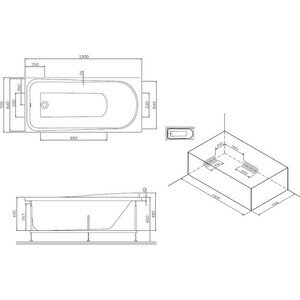 Каркас для ванны Am.Pm Like 150х70 см W80A-150-070W-R - фото №9