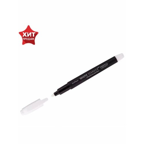 Маркер перманентный 3.0 мм, MunHwa, пулевидный, белый