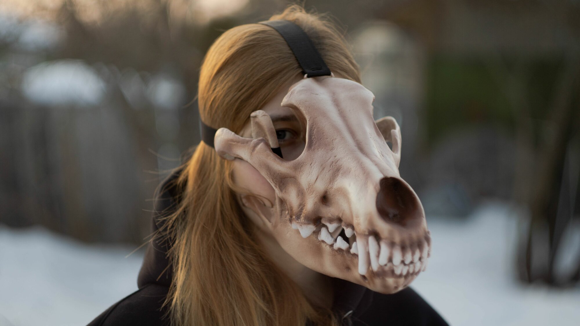 Карнавальная маска-череп волка, страшная маска волка