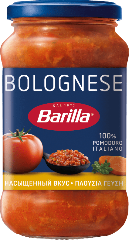 Соус Barilla "Bolognese" с говядиной и свининой, 400 грамм.