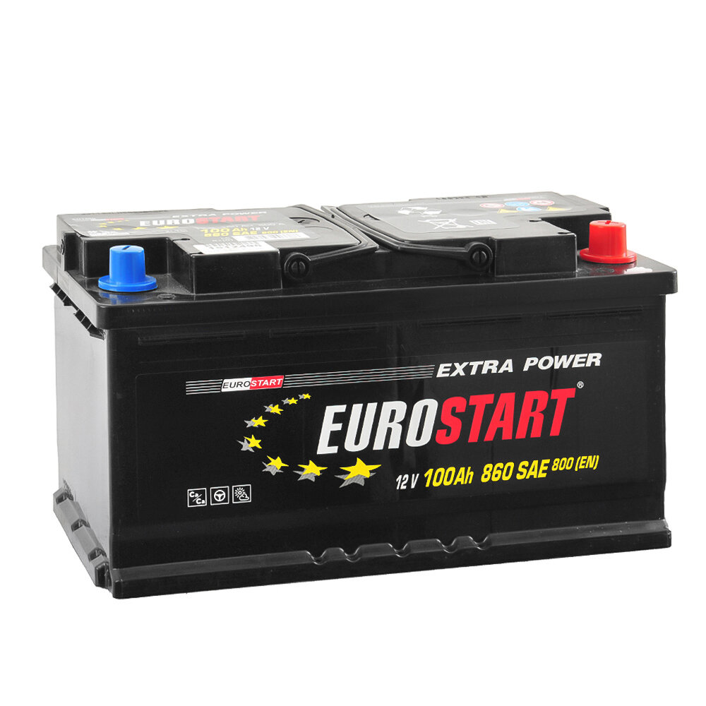 Аккумулятор EUROSTART EXTRA POWER 100 Ач 800А О/П EU1000