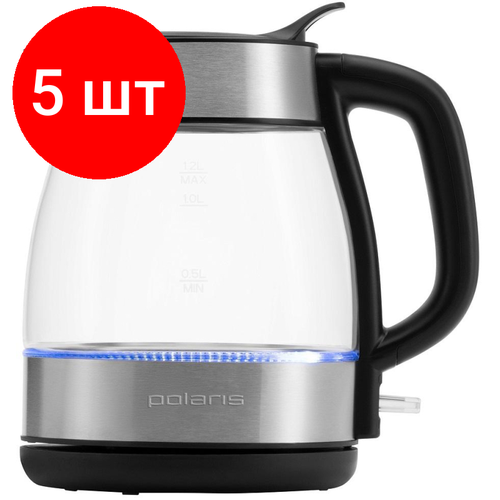 Комплект 5 штук Чайник электрический Polaris PWK 1211CGL Water Way Pro матовый 2303100₽