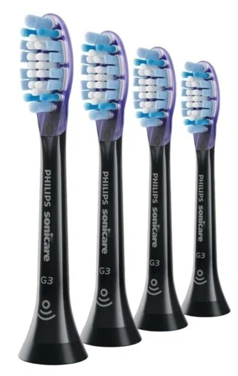 Насадки Philips Sonicare G3 Premium Gum Care HX9054/33 для улучшения состояния дёсен, черный (4 шт)