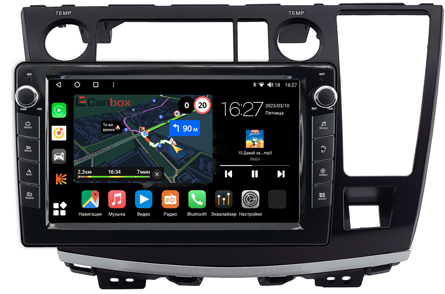 Штатная магнитола Canbox M-Line 7821-9-3055 Nissan Elgrand 2 (E51) 2002-2010 Android 10 (4G-SIM, 2/32, DSP, IPS) С крутилками