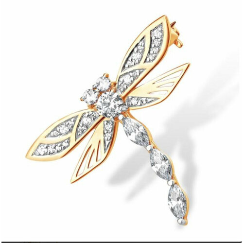 Брошь, золото, 585 проба