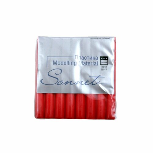 Полимерная глина пластика Сонет цвет красный брус 56 г 356₽