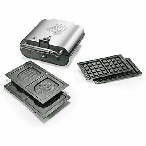 Senya Silver и вафельница-сэндвичница набор вафель Duo 2-в-1 с 2 сменными пластинами с антипригарным покрытием 800 Вт SYCK-WM003S серебристый 1767700₽